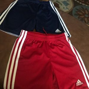 ADIDAS ATHLETIC SHORTS YOUTH SIZE S 2 PAIR